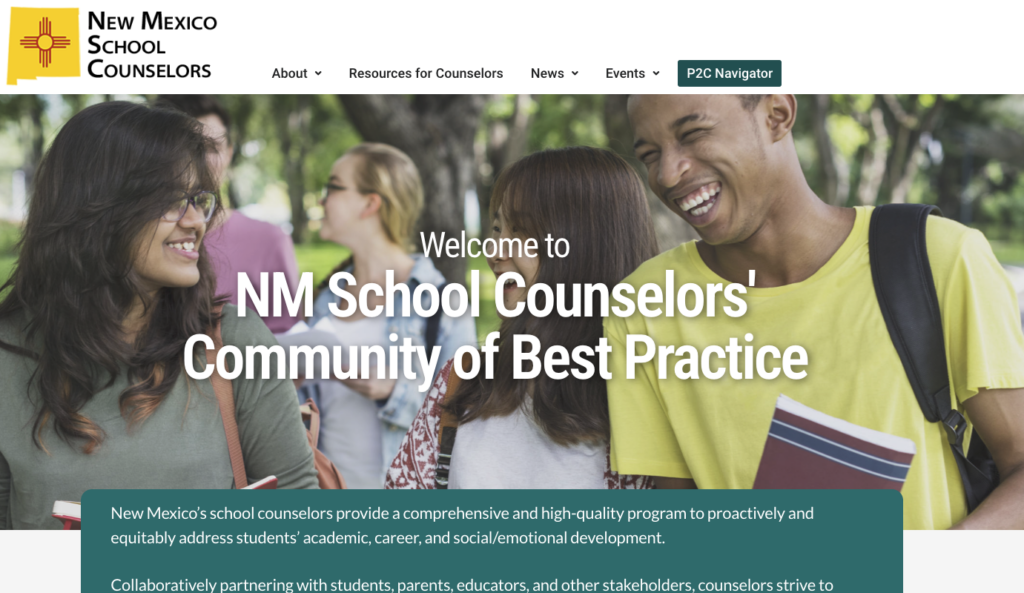 nm counselor website snapshot